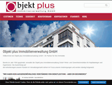 Tablet Screenshot of objektplus.com